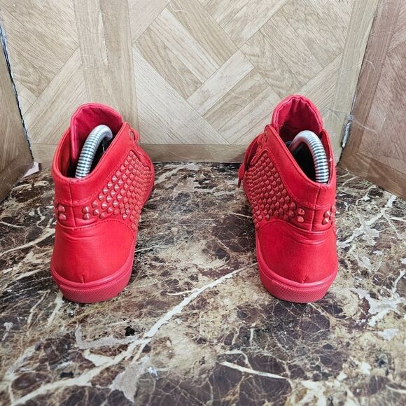 Steve Madden women's fashion hi-top red shoes size 6  594 - Picture 4 of 11